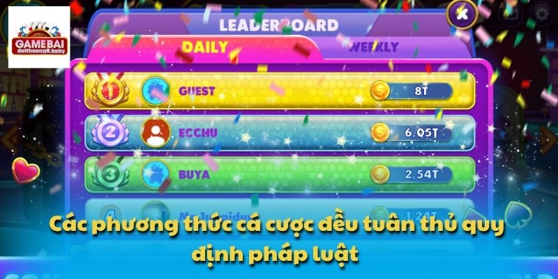 Các phương thức cá cược đều tuân thủ quy định pháp luật 